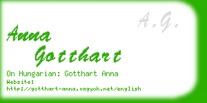 anna gotthart business card